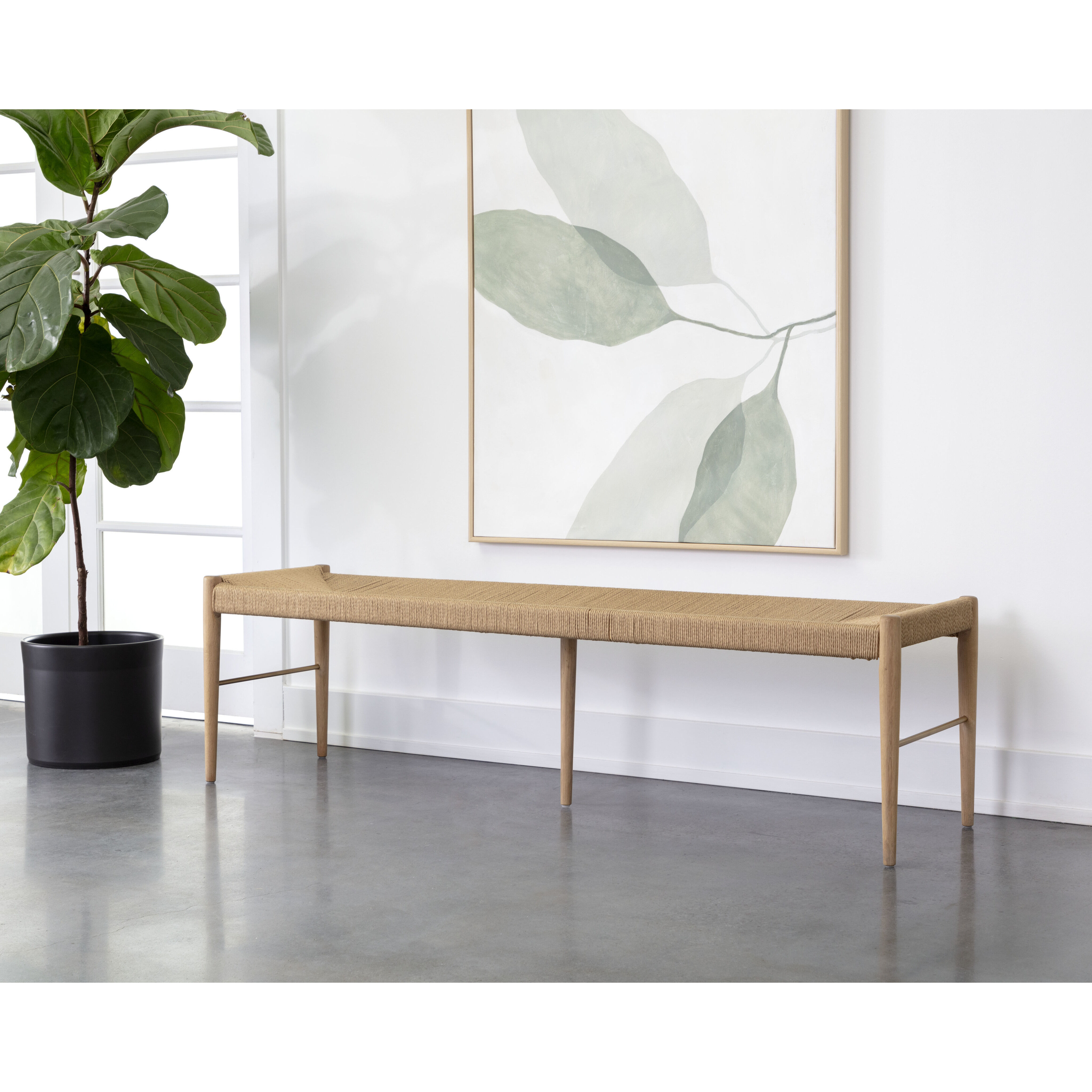 Moira Natural / Light Wash Bench